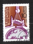 Stamps Russia -  Mapa de Europa y sentar las bases de la paz
