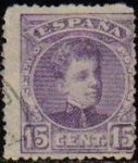 Stamps Spain -  ESPAÑA 1901-5 246 Sello Alfonso XIII 15c. Tipo Cadete Usado