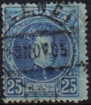 Stamps Spain -  ESPAÑA 1901-5 248 Sello Alfonso XIII 25c. Tipo Cadete Usado