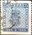 Sellos de Europa - Suecia -  Intercambio 0,20 usd 25 o. 1955