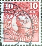 Stamps Sweden -  Intercambio 0,20 usd 10 o. 1910