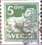 Stamps : Europe : Sweden :  Intercambio 0,25 usd 5 o. 1925