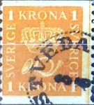 Stamps Sweden -  Intercambio 0,25 usd 1 k. 1921