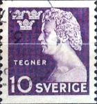 Stamps Sweden -  Intercambio cr3f 0,20 usd 10 o. 1946