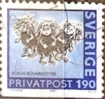 Stamps Sweden -  Intercambio pxg 0,25 usd 1,90 k. 1987