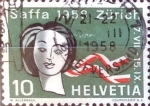 Sellos de Europa - Suiza -  Intercambio 0,20 usd 10 cent. 1958