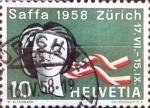 Stamps Switzerland -  Intercambio cr1f 0,20 usd 10 cent. 1958