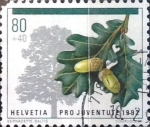 Stamps Switzerland -  Intercambio 0,55 usd 80 + 40 cent. 1992