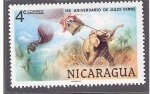 Stamps Nicaragua -  150 Aniversario del Nacimiento de Julio Verne (1828)