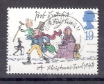Stamps : Europe : United_Kingdom :  150 Aniversario de "Un Cuento de Navidad", 1843