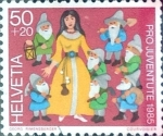 Stamps Switzerland -  Intercambio pxg 0,20 usd 50 + 20 cent. 1985