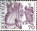 Stamps Switzerland -  Intercambio 0,30 usd 70 cent. 1977