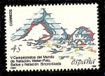 Stamps Spain -  V Campeonato del Mundo - Natación - Water Polo - Saltos y sincronizada