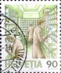 Stamps Switzerland -  Intercambio 1,00 usd 90 cent. 1986