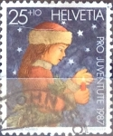 Stamps Switzerland -  Intercambio 0,20 usd 25 + 10 cent. 1987