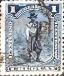 Stamps : America : Uruguay :  Intercambio 0,20 usd  1 cent. 1897