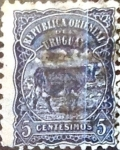 Stamps Uruguay -  Intercambio 0,20 usd  5 cent. 1906
