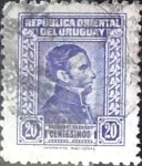 Stamps Uruguay -  Intercambio 0,20 usd  20 cent. 1948