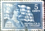 Sellos de America - Uruguay -  Intercambio 0,20 usd  5 cent. 1930