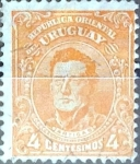 Stamps Uruguay -  Intercambio 0,20 usd  4 cent. 1914
