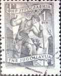 Stamps Yugoslavia -  Intercambio crxf 0,20 usd  1 d. 1952