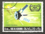 Stamps United Arab Emirates -  Cooperación internacional espacial, programa francés