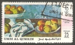 Stamps United Arab Emirates -  Umm al Qiwain - Pintura de Cezanne