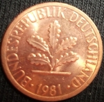 monedas de Europa - Alemania -  1981 (Anverso)