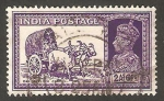 Sellos de Asia - India -  India Inglesa - 148 - George VI, y carro de bueyes