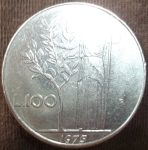 monedas de Europa - Italia -  1975 (Reverso)