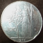 monedas de Europa - Italia -  1977 (Reverso)
