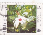 Sellos de Asia - Lbano -  flor- plan vert