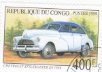 Stamps : Africa : Republic_of_the_Congo :  coche de epoca- CHEVROLET DJ 1946