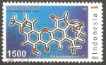 Stamps Indonesia -  2517 - Año internacional de la Química, estructura molecular
