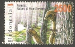 Stamps Indonesia -  Animales en el bosque