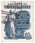 Stamps Colombia -  Homenaje Dr.José Matias Delgado