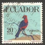 Stamps Ecuador -  644 - Cardenal, ave tropical