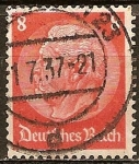 Stamps Germany -  Presidente von Hindenburg(Imperio alemán)