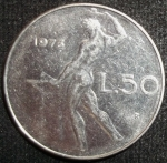 monedas de Europa - Italia -  1973 (Reverso)