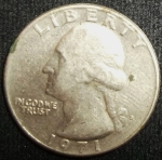 monedas de America - Estados Unidos -  1971 (Anverso)