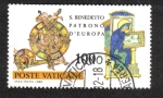 Sellos de Europa - Vaticano -  Nursia , San Benedictus v 