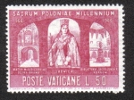 Stamps : Europe : Vatican_City :  Milenario católica Polonia