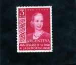 Stamps America - Argentina -  efigie Eva Peron