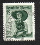 Stamps Austria -  Trajes provinciales 1948/58