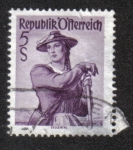 Stamps Austria -  Trajes provinciales