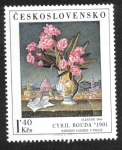 Stamps : Europe : Czechoslovakia :  C.Bouda: Oleandr 1944