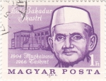 Stamps Hungary -  Dal Bahadur Shastri 1904-1966