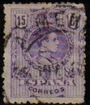 Stamps Spain -  ESPAÑA 1909 270 Sello Alfonso XIII 15c. Tipo Medallón Usado