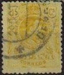 Stamps Spain -  ESPAÑA 1909 271 Sello Alfonso XIII 15c. Tipo Medallón Usado