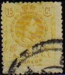 Stamps Spain -  ESPAÑA 1909 271 Sello Alfonso XIII 15c. Tipo Medallón Usado